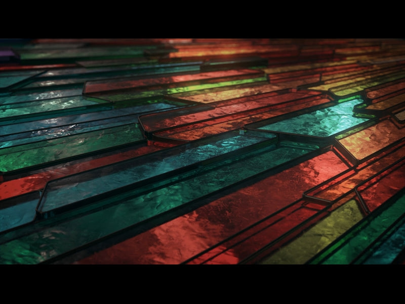 Stained Glass Raised Panels No Particles