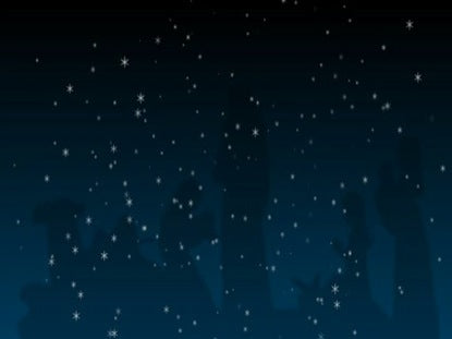 Nativity And Stars Blue