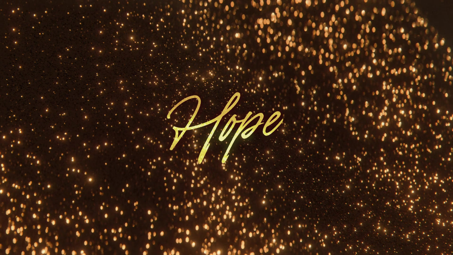 Glitter Echoes Hope Title