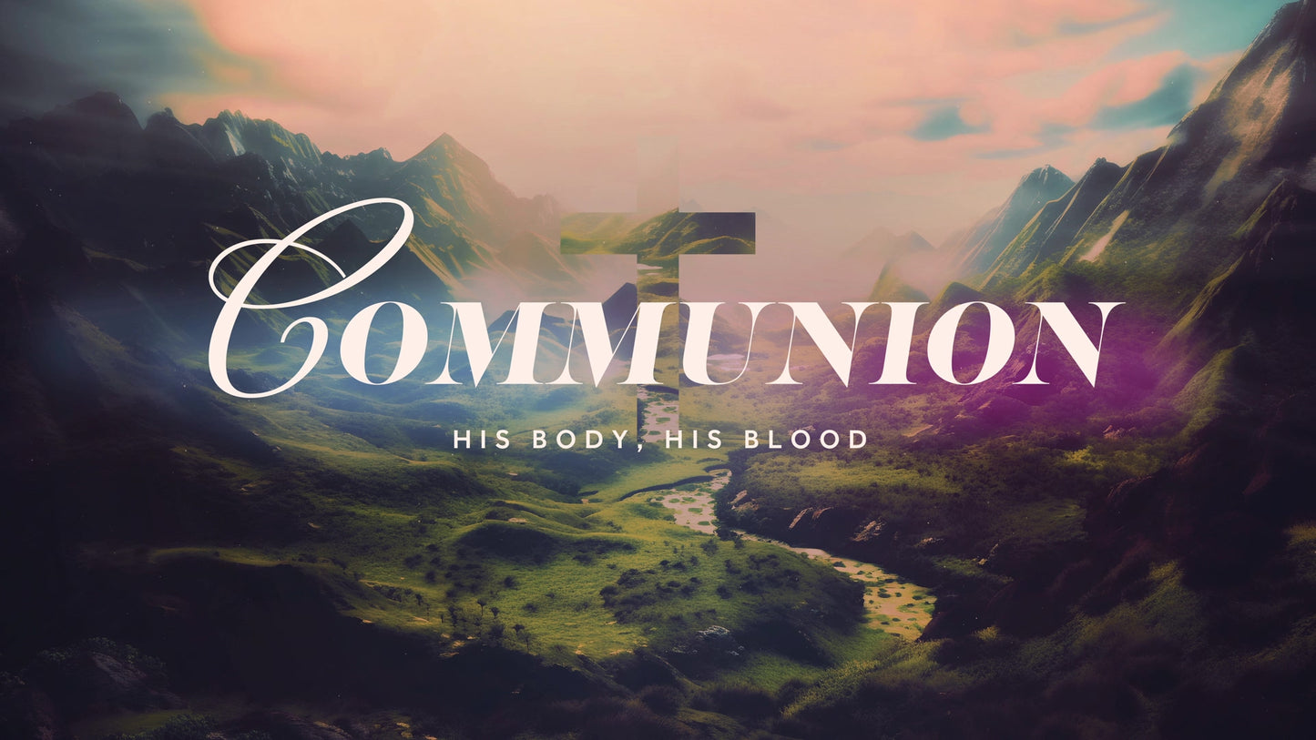 Reflective Cross Communion Still