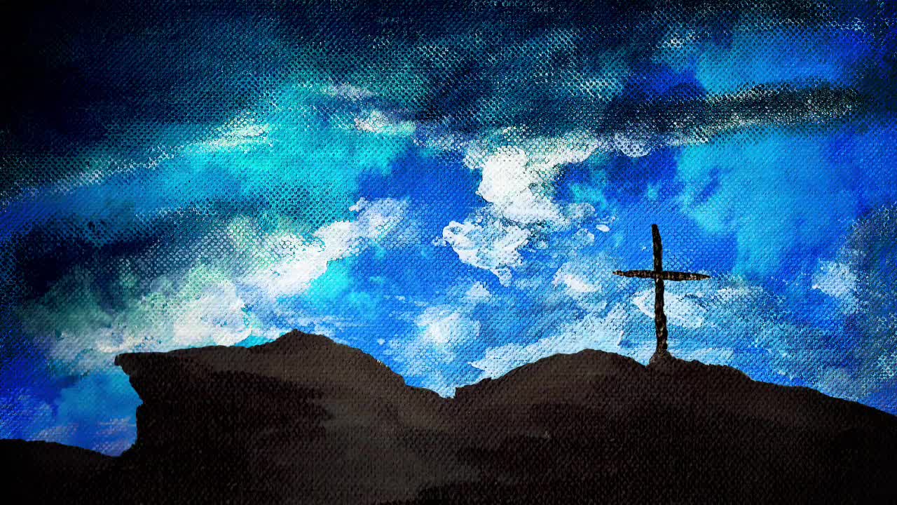 Painted Clouds Cross