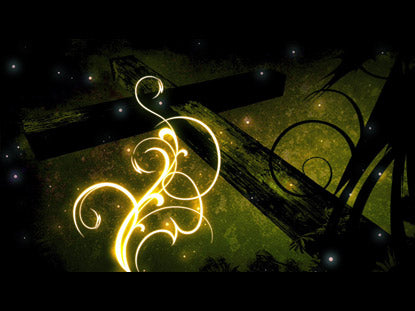 Yellow Sparkle Cross Loop