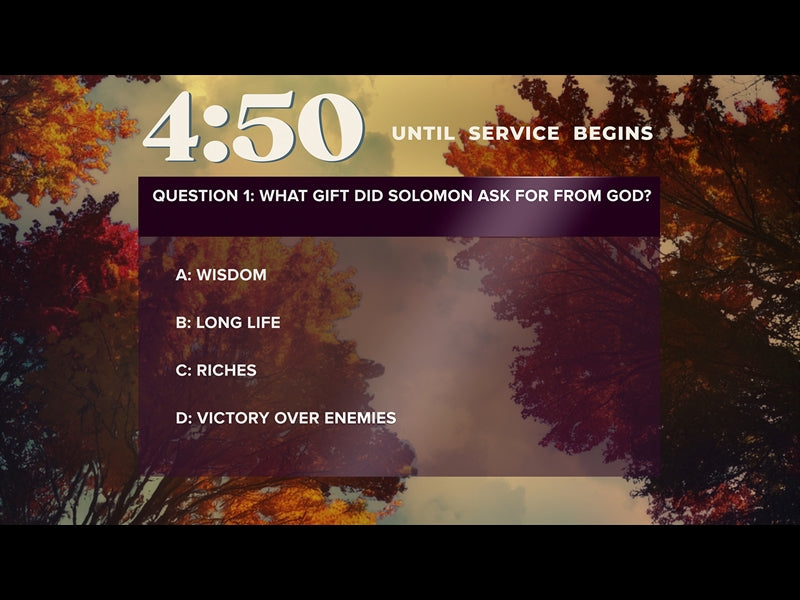 Fall Trees trivia Countdown
