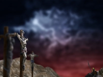 Crucifixion Drawn Clouds