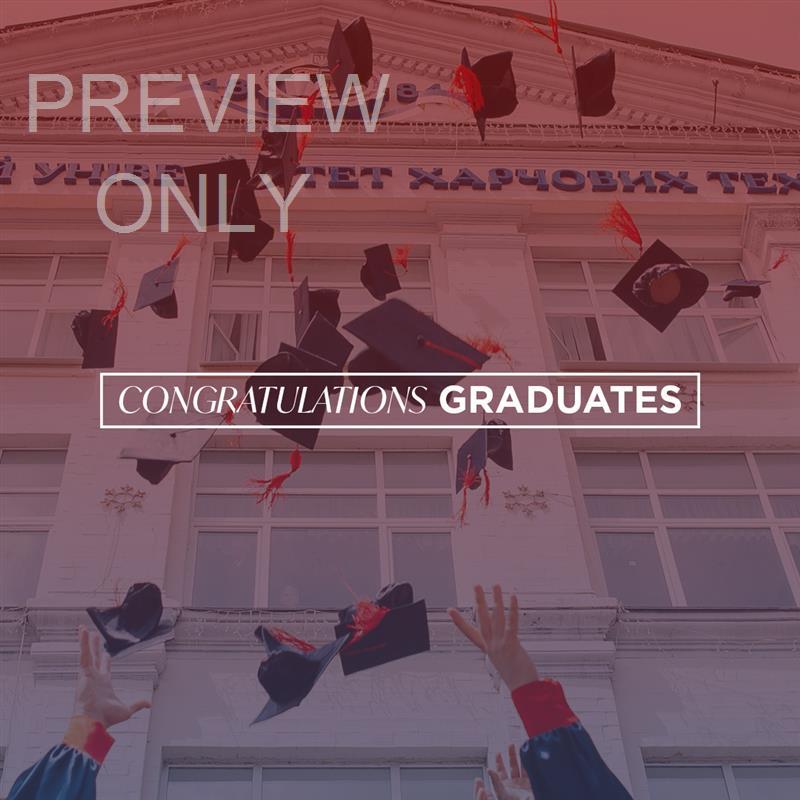 Congrats Graduates Social Graphic Title