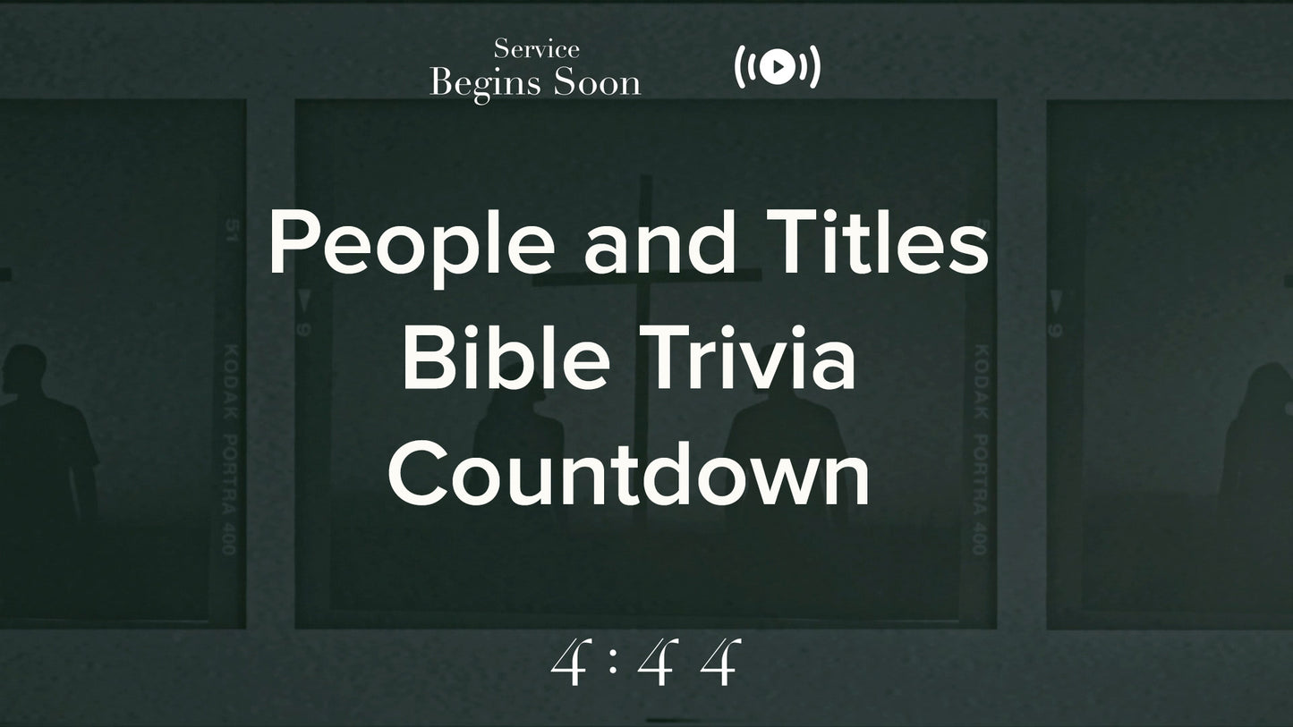 People And Titles Bible Trivia Countdown