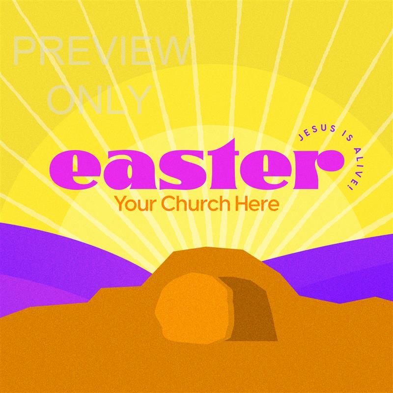 Easter Resurrection Sunday Social Graphic Title