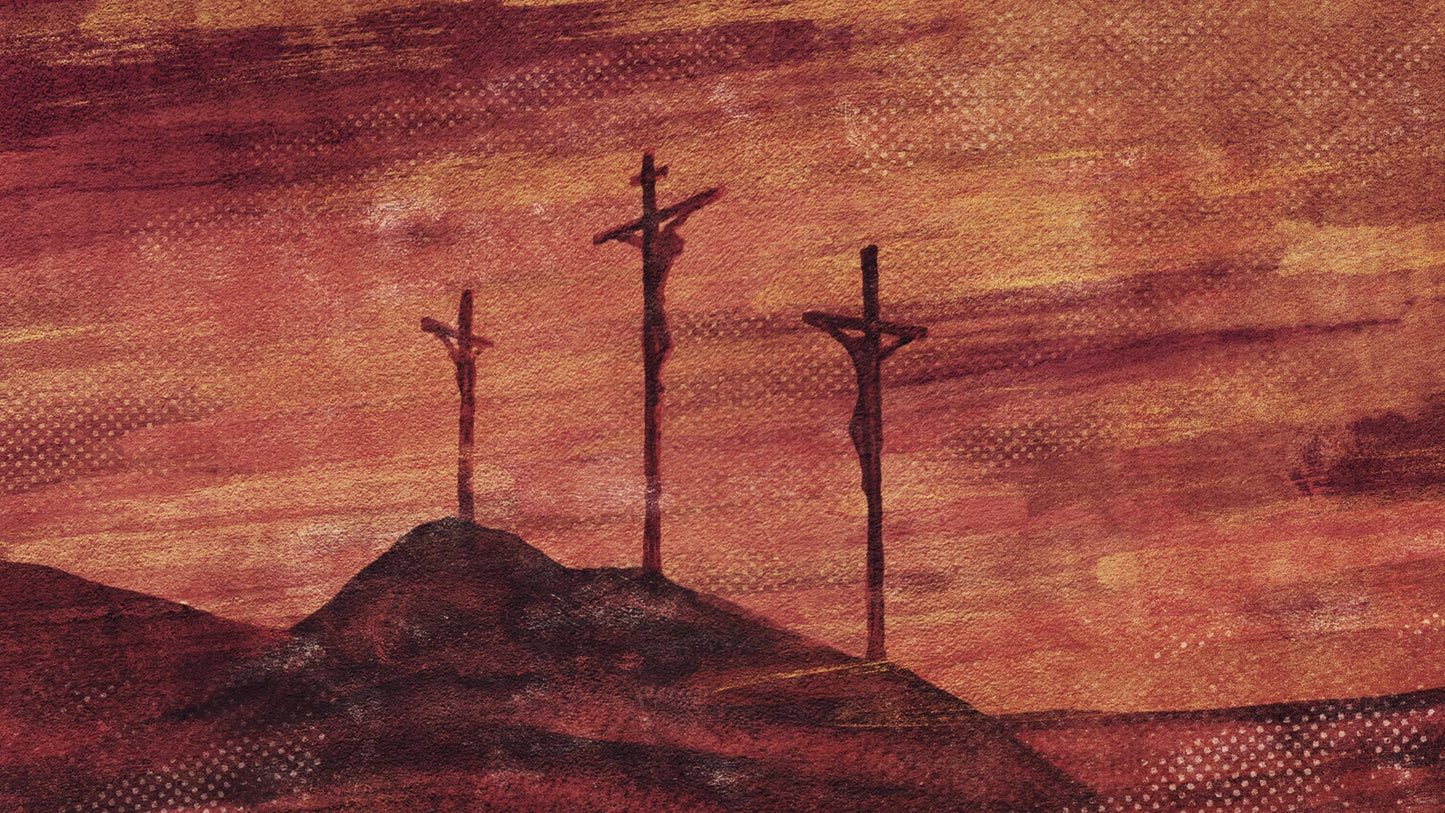 Easter Brush Crosses Red