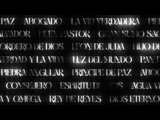 Lttrs Names Of God Wall Bw Spanish
