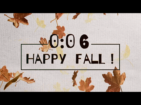 Happy Fall Cascading Leaves Countdown