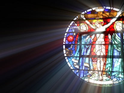 Stain Glass Crucifixion