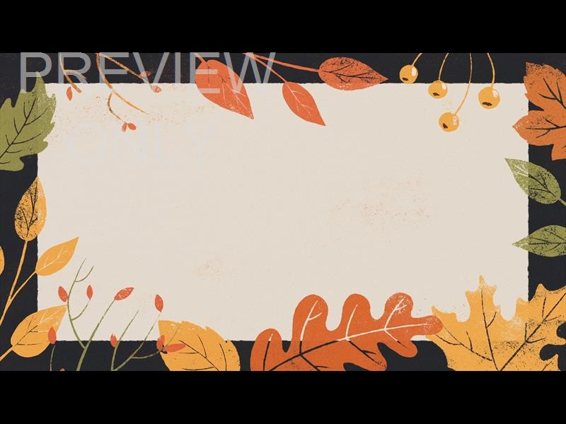 Fall Feelings Graphite Border