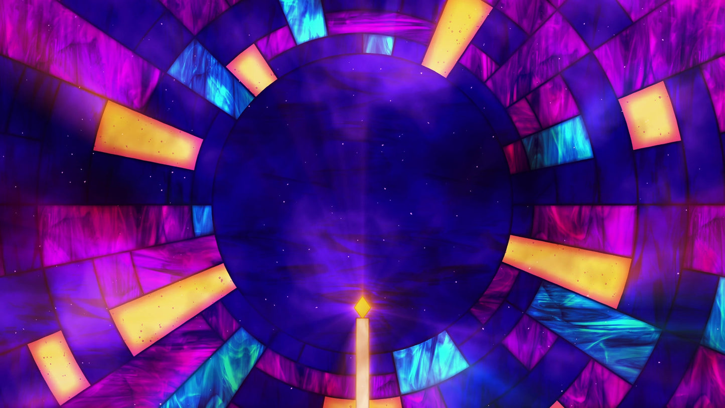 Stained Glass Christmas Advent Blank Still