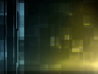 Pixel Squared Blue Yellow