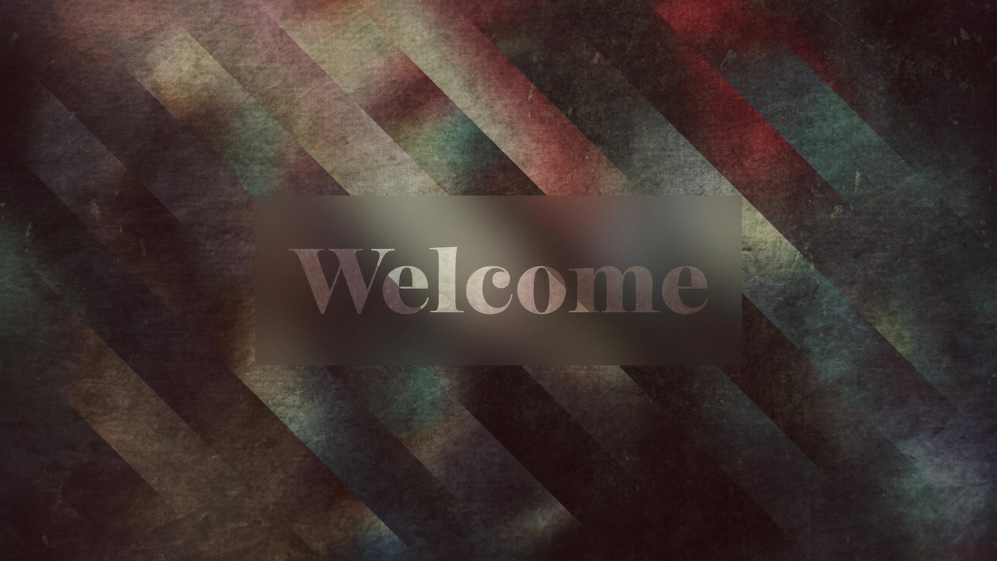 Muted Stripes Welcome Still