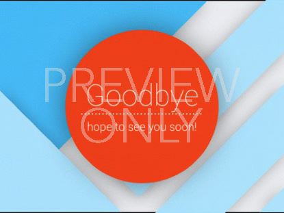 Material Design Goodbye