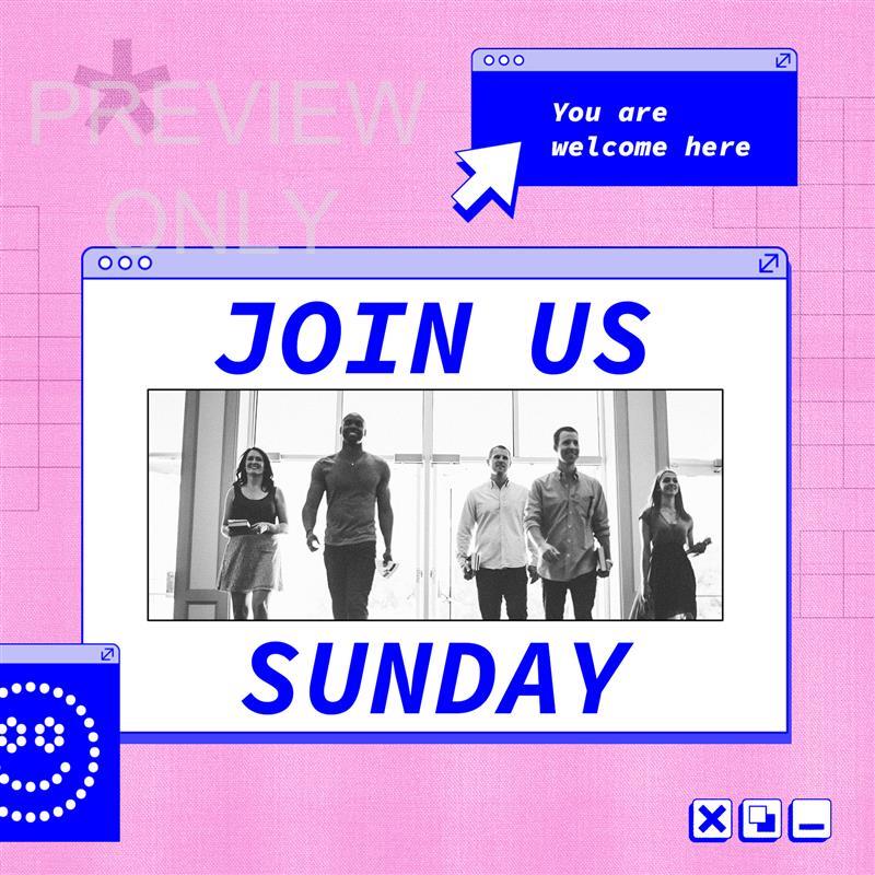 Join Us Sunday Social Square Title