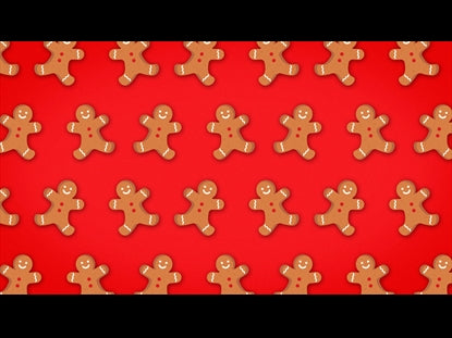 Christmas Cartoon Gingerbread Man Red Motion Loop 01