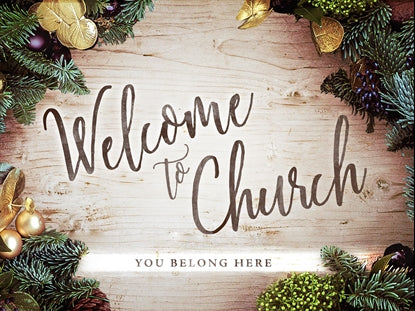 Christmas Wreath Welcome To Church