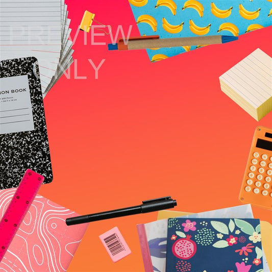 Back To School Collage Elements Square Blank