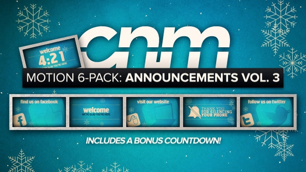 Motion 6-Pack: Announcements Volume 3