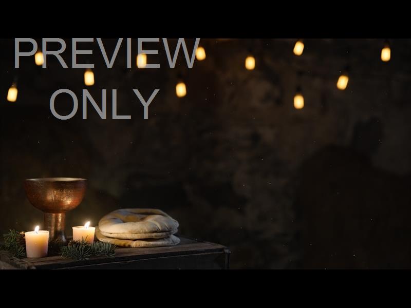 Rustic Christmas Communion Elements Still