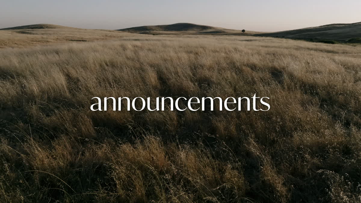 Golden Pastures Title Slide Announcements