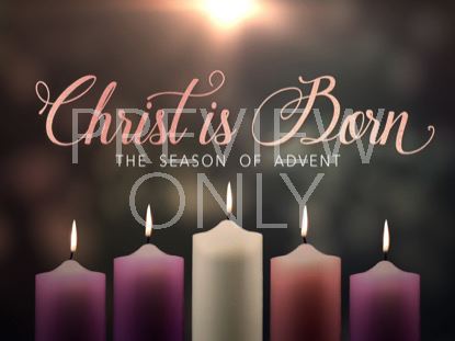 Advent Candles Christ Is Born