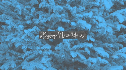 Modern Winter Trees Happy New Year