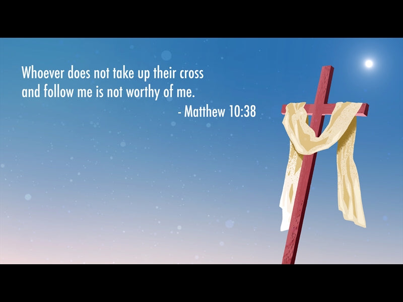 Matthew 10:38 Cross Motion Background