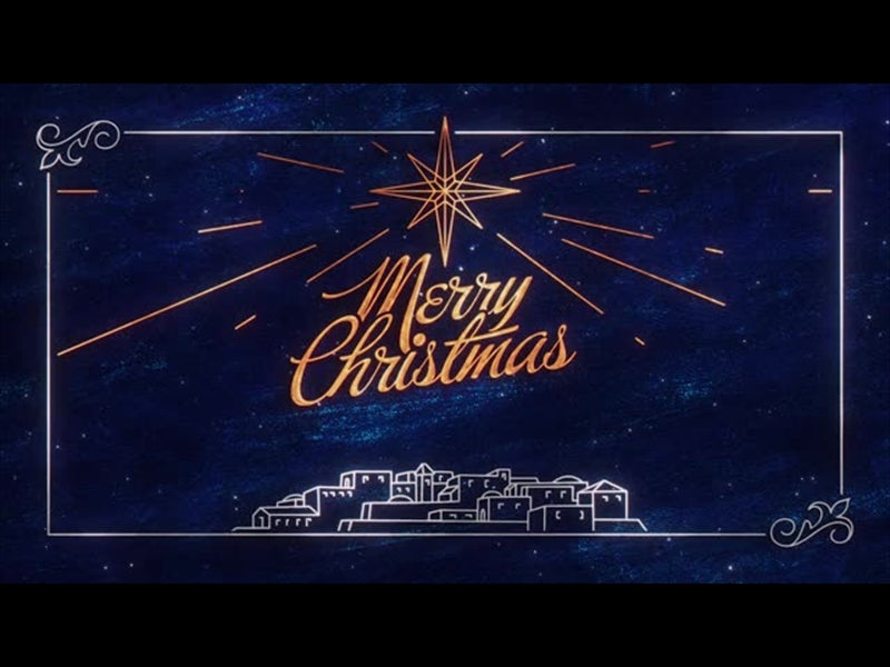 Star Of Wonder Merry Christmas Blue
