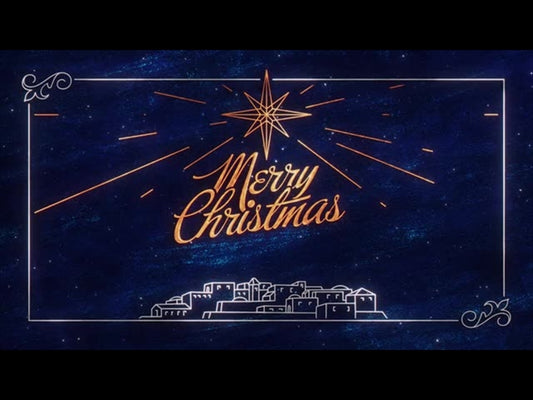 Star Of Wonder Merry Christmas Blue