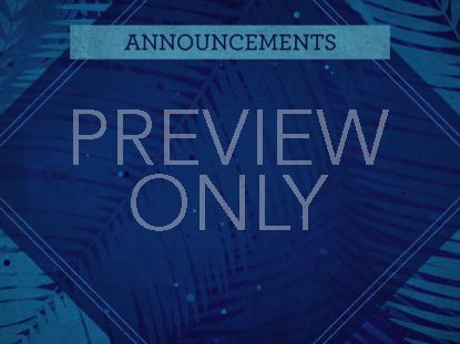 Palm Sunday Watercolors Announcements