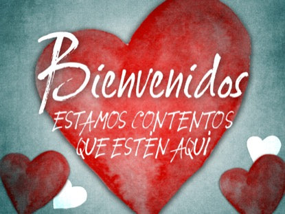 Valentines Hearts Welcome Motion - Spanish