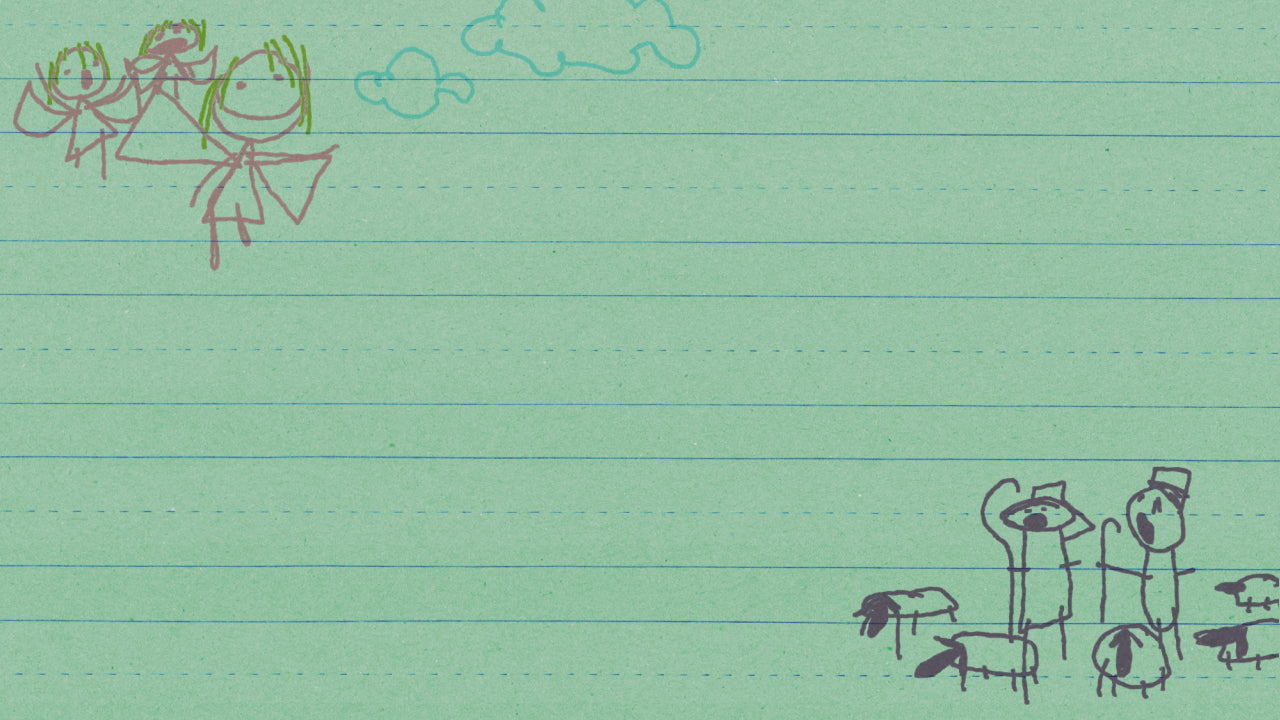 Crayon Angels And Shepherds