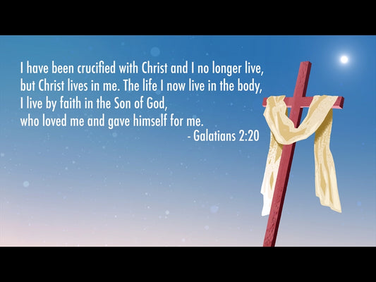 Galatians 2:20 Cross Motion Background