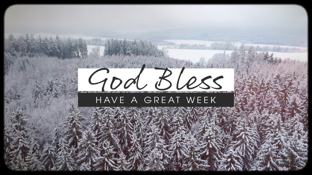 Retro Winter God Bless