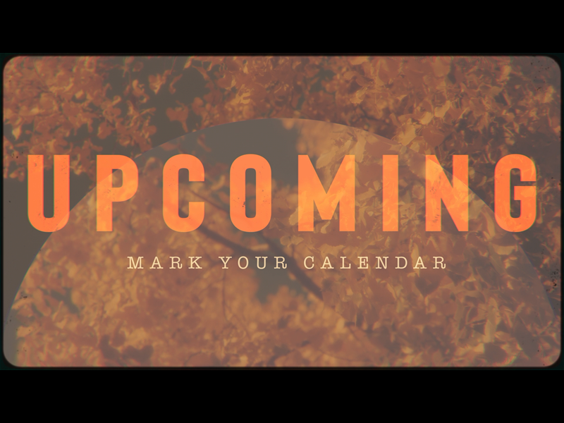 Vintage Fall Upcoming