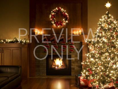 Christmas Fireplace Scene