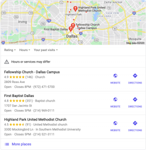 google church location pack